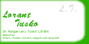 lorant tusko business card